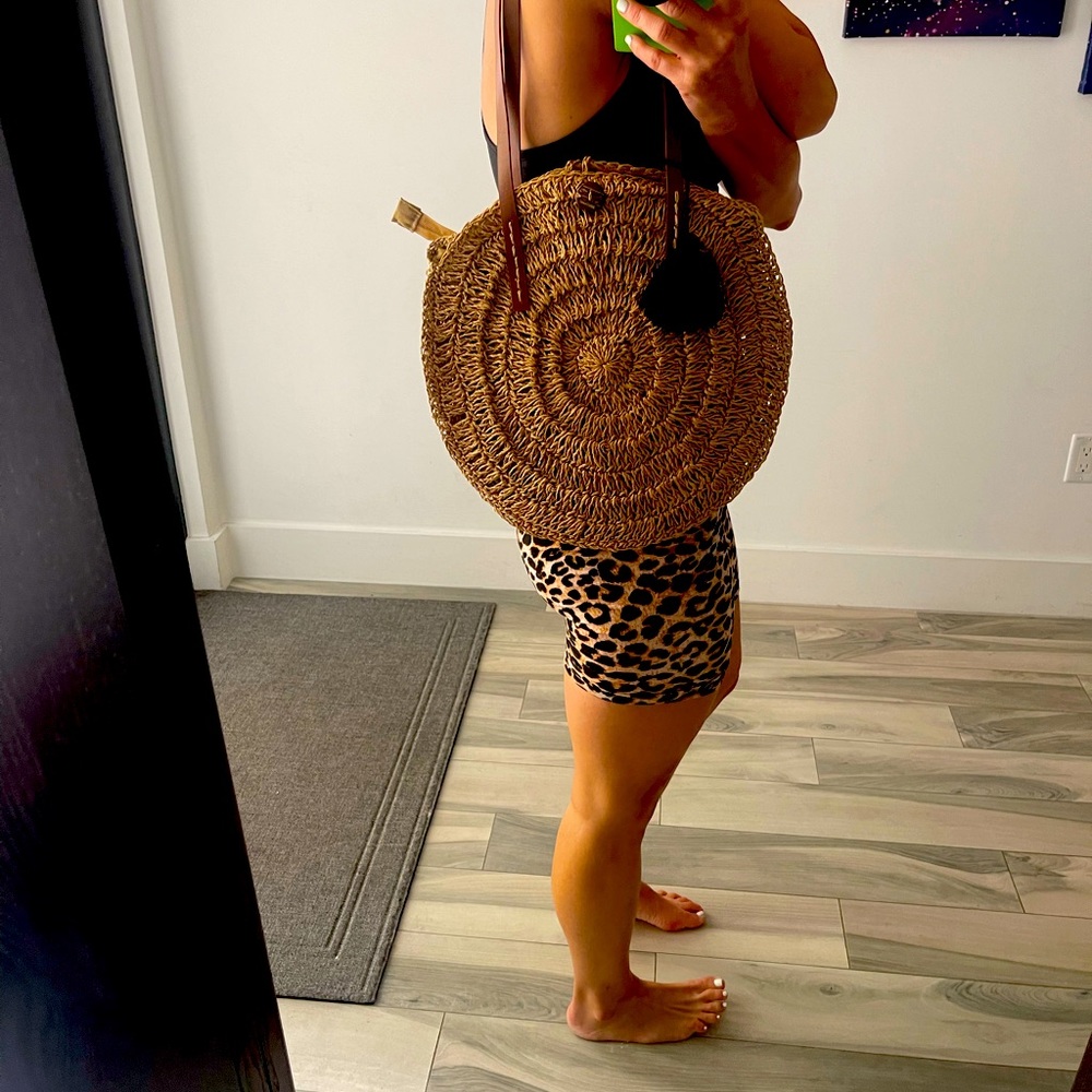 Raffia beach bag